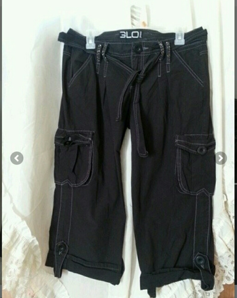 Dark brown cargo Capri